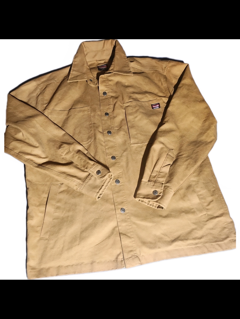 Wrangler Workwear Chore Jacket Brown Canvas Lined Men’s Large